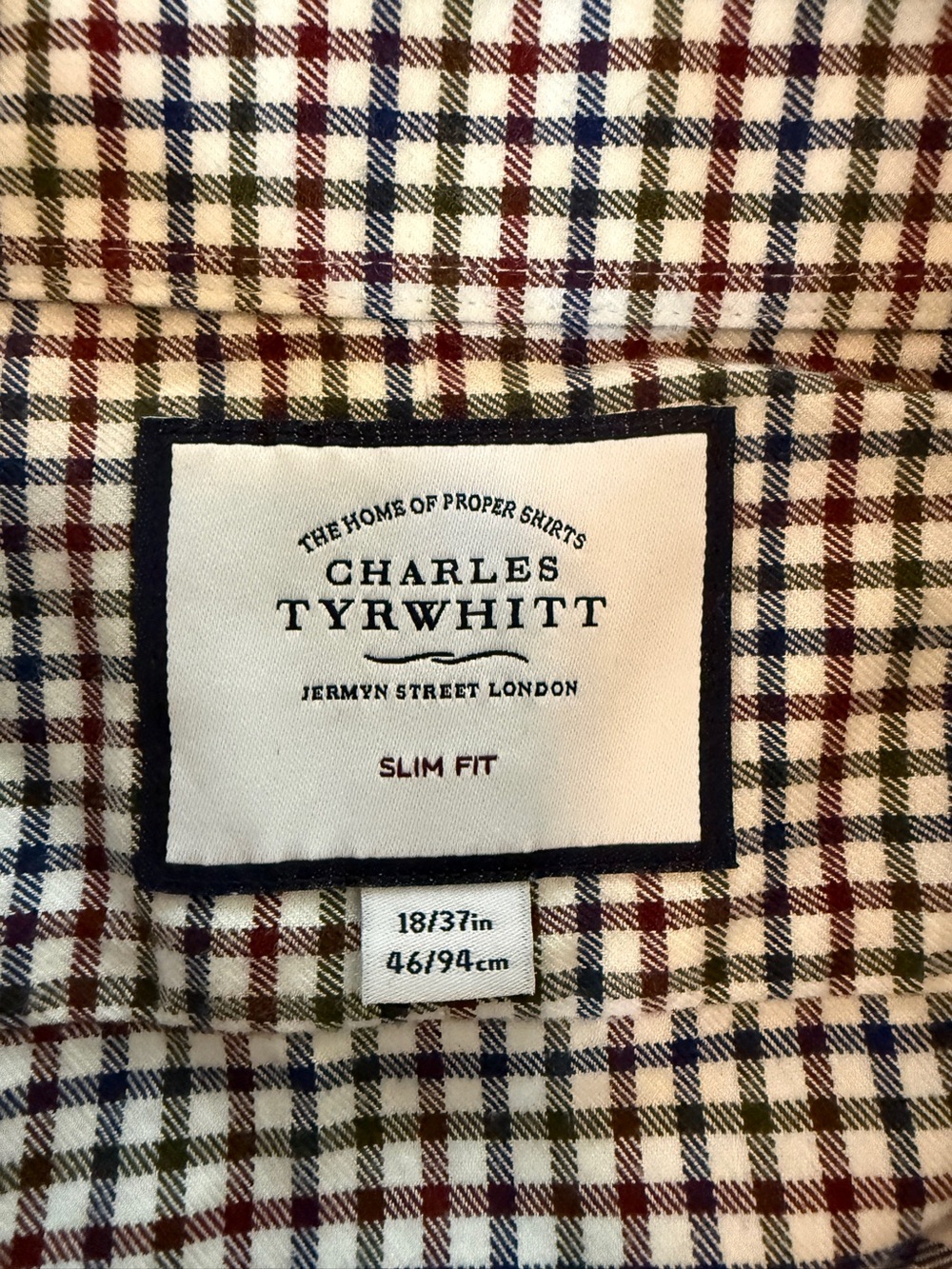 Charles Tyrwhitt Slim Fit Button-Down Shirt – Size 18 / 37” Sleeve - Picture 5 of 11